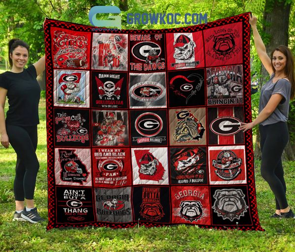 Georgia Bulldogs NCAA Collection Design Fleece Blanket Quilt