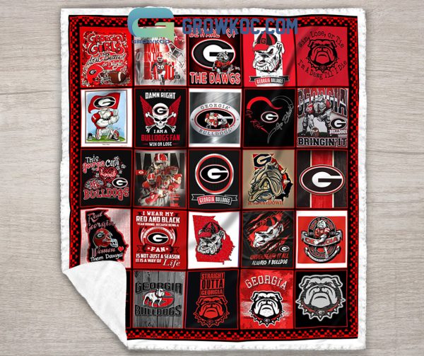 Georgia Bulldogs NCAA Collection Design Fleece Blanket Quilt