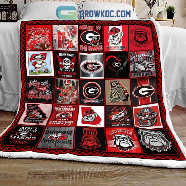 Georgia Bulldogs NCAA Collection Design Fleece Blanket Quilt