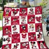 Indiana Hoosiers NCAA Mickey Disney Fleece Blanket Quilt