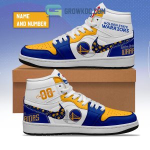 Golden State Warriors NBA Personalized Air Jordan 1 Shoes