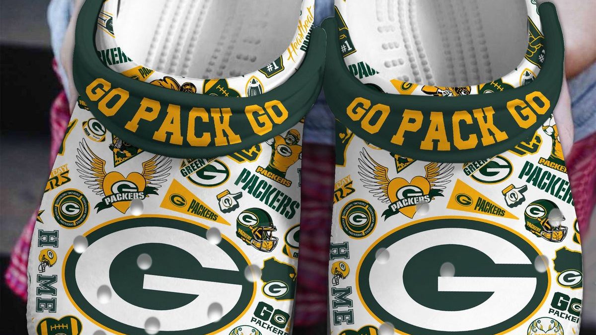 Green Bay Packers Go Pack Go Clogs Crocs - Growkoc