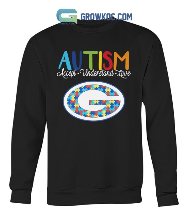 Green Bay Packers NFL Autism Awareness Accept Understand Love Shirt