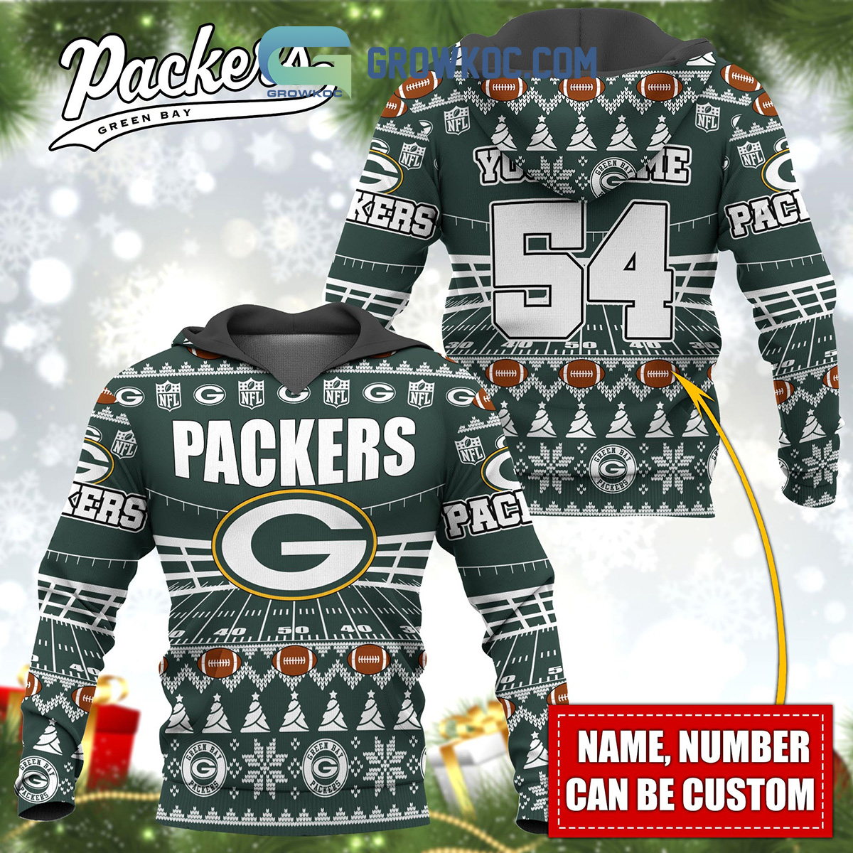 Green Bay Packers NFL Personalized Home Jersey Hoodie T Shirt - Growkoc
