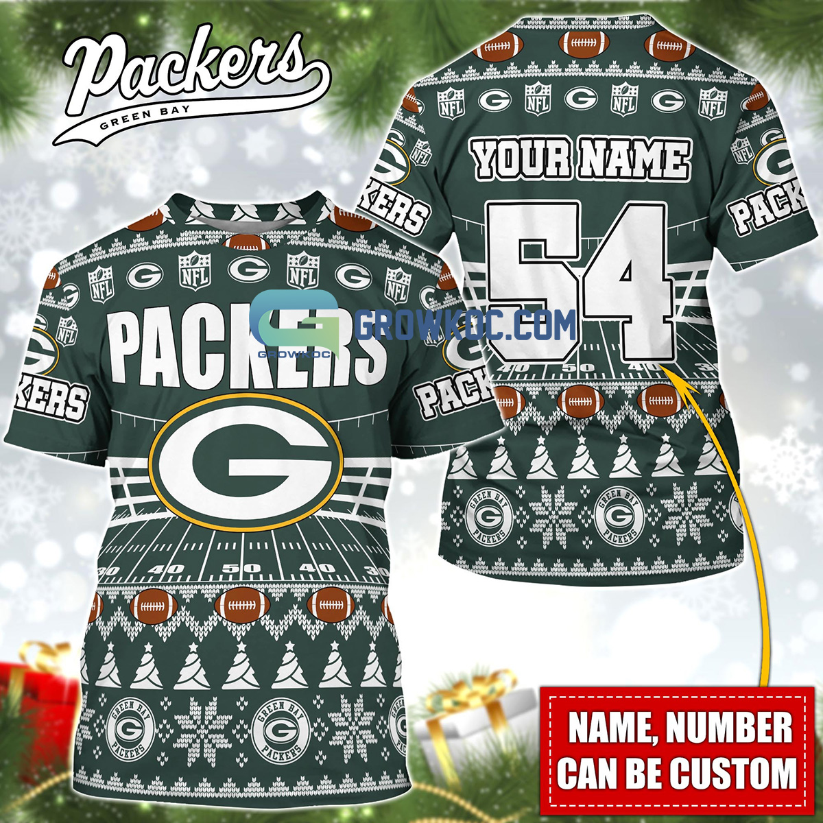 Football Jersey Green Bay Packers Christmas Edition 3D Hoodie All Over  Printed - T-shirts Low Price