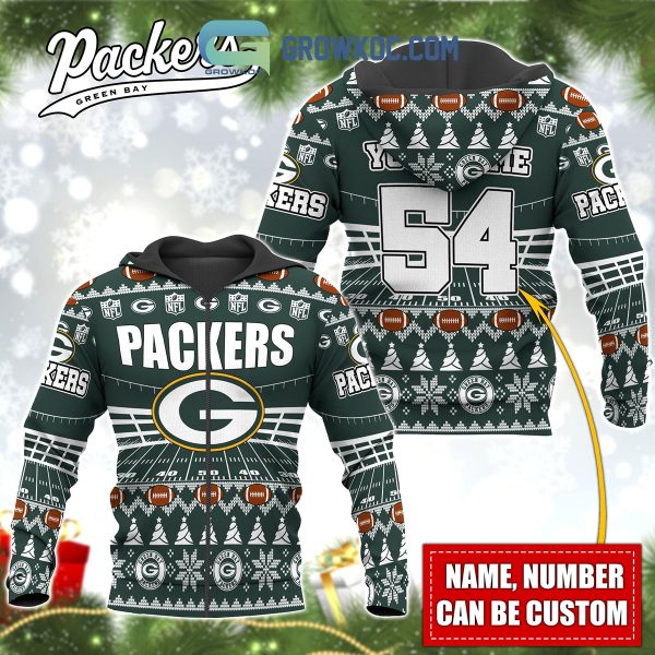 Green Bay Packers NFL Christmas Personalized Hoodie Zipper Fleece Jacket