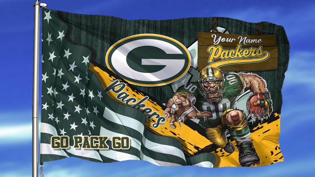 NFL GREEN BAY Packers Camo Background Print Football 100% 