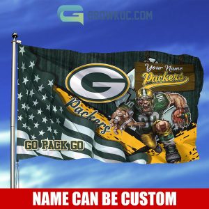 Green Bay Packers NFL Mascot Slogan American House Garden Flag