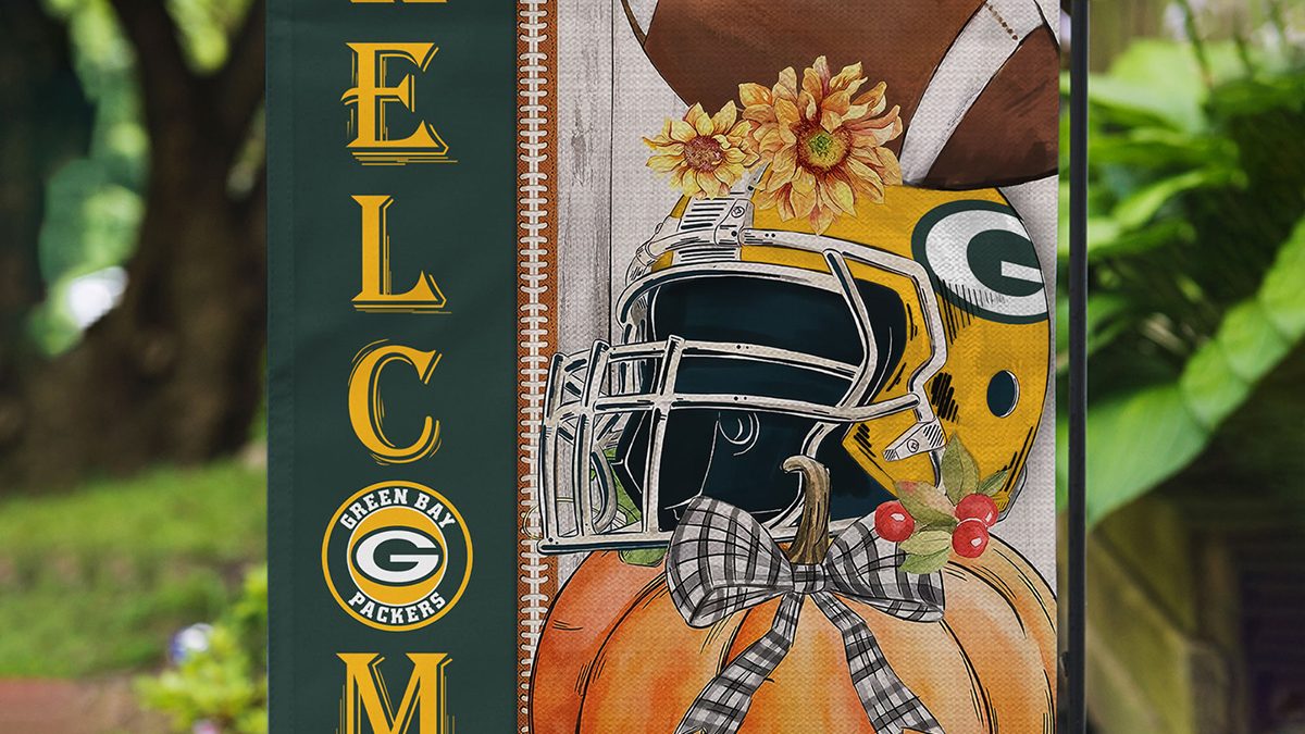 Green Bay Packers NFL Mascot Slogan American House Garden Flag