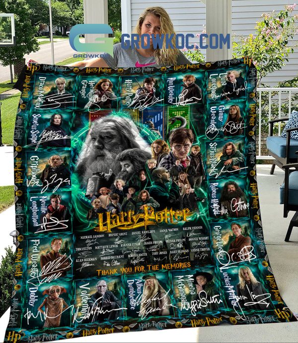 Harry Potter Dumbledore Michael Gambon And Hargid Robbie Coltrane Memories Fleece Blanket Quilt