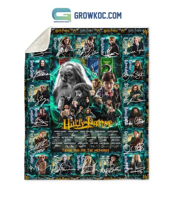 Harry Potter Dumbledore Michael Gambon And Hargid Robbie Coltrane Memories Fleece Blanket Quilt