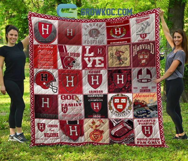 Harvard Crimson football NCAA Collection Design Fleece Blanket Quilt