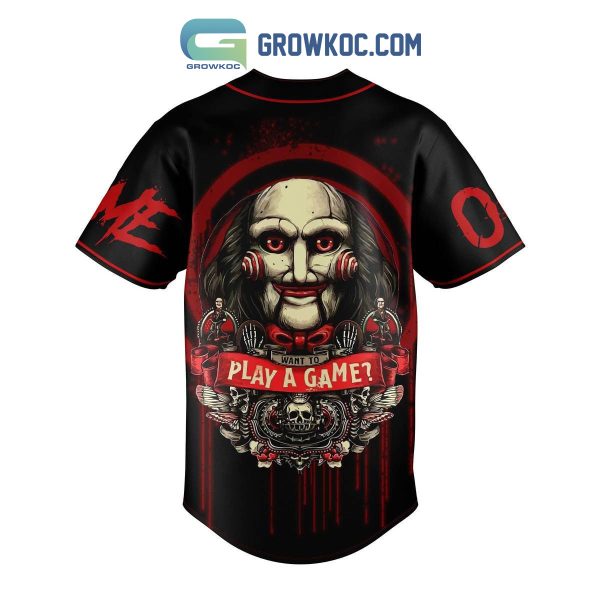 Horror Movies I Want To Play A Game Personalized Baseball Jersey