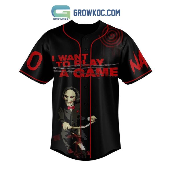 Horror Movies I Want To Play A Game Personalized Baseball Jersey