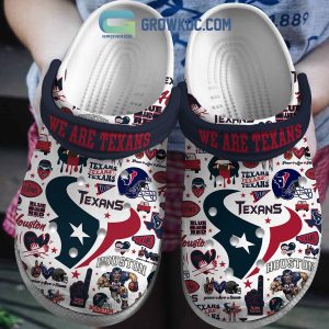 Houston Texans Blue And Red Love Football Clogs Crocs
