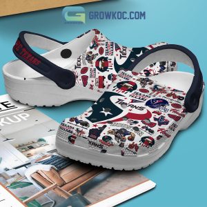 Houston Texans Blue And Red Love Football Clogs Crocs