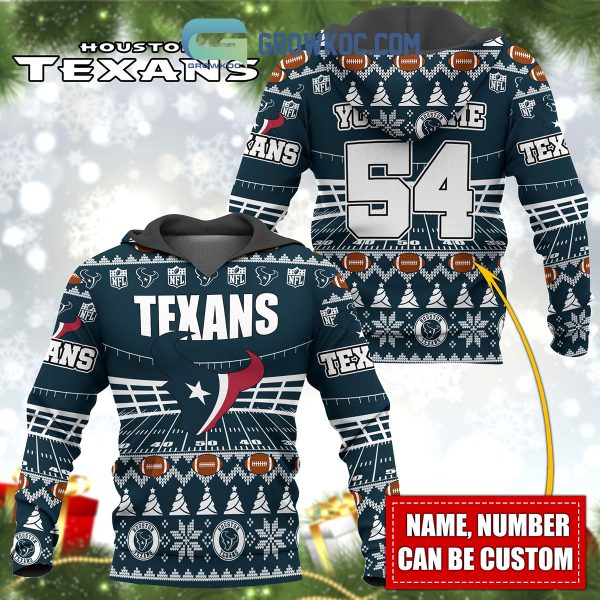 Houston Texans NFL Christmas Personalized Hoodie Zipper Fleece Jacket