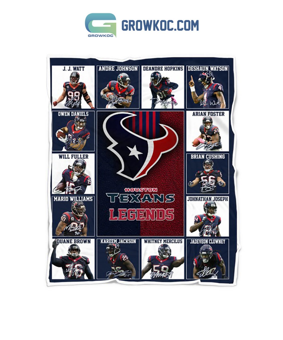 NFL Houston Texans Custom Name And Number Christmas Gift For Fans