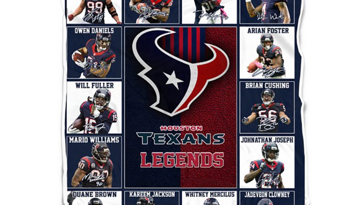 Houston Texans NFL Legends In History Fleece Blanket Quilt - Growkoc