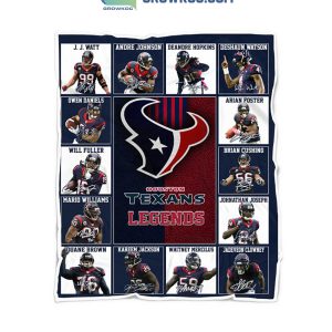 Houston Texans NFL Legends In History Fleece Blanket Quilt