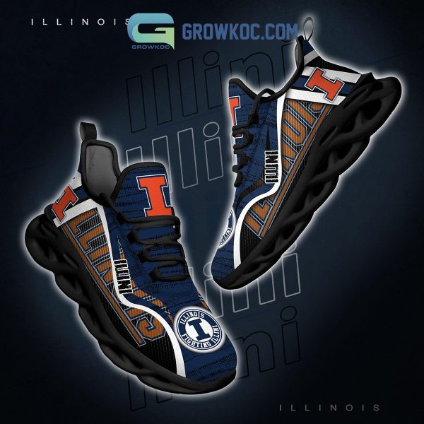 Illinois Fighting Illini NCAA Clunky Sneakers Max Soul Shoes