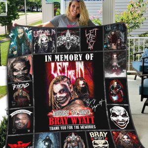 In Memory Of Bray Wyatt Thanks For The Memories 2023 Fleece Blanket Quilt