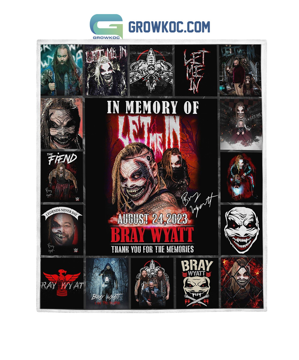 Get The Fiend In Memory Of August 24, 2023 Bray Wyatt Thank You For The  Memories Shirt For Free Shipping • Custom Xmas Gift