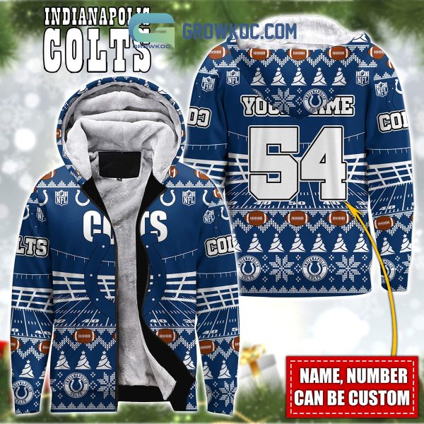 Indianapolis Colts NFL Christmas Personalized Hoodie Zipper Fleece Jacket