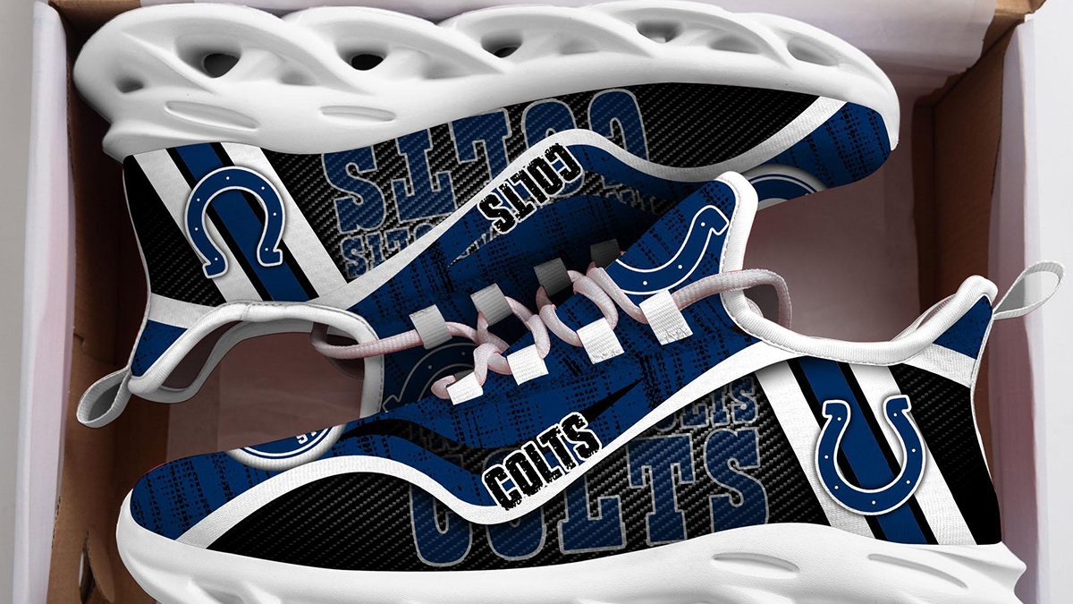 Indianapolis Colts NFL Clunky Sneakers Max Soul Shoes - Growkoc