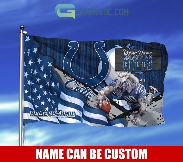 Indianapolis Colts NFL Mascot Slogan American House Garden Flag