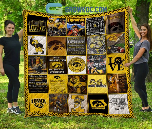 Iowa Hawkeyes NCAA Collection Design Fleece Blanket Quilt