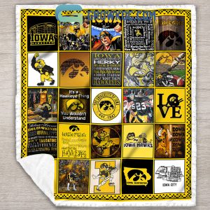 Iowa Hawkeyes NCAA Collection Design Fleece Blanket Quilt
