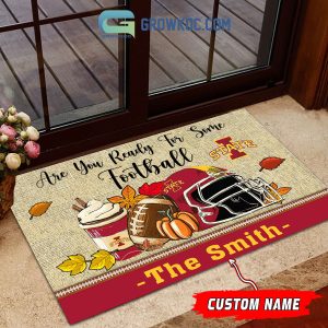 Iowa State Cyclones NCAA Fall Pumpkin Are You Ready For Some Football Personalized Doormat