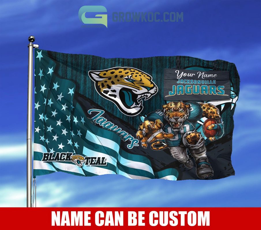 Jacksonville Jaguars NFL Mascot Slogan American House Garden Flag - Growkoc