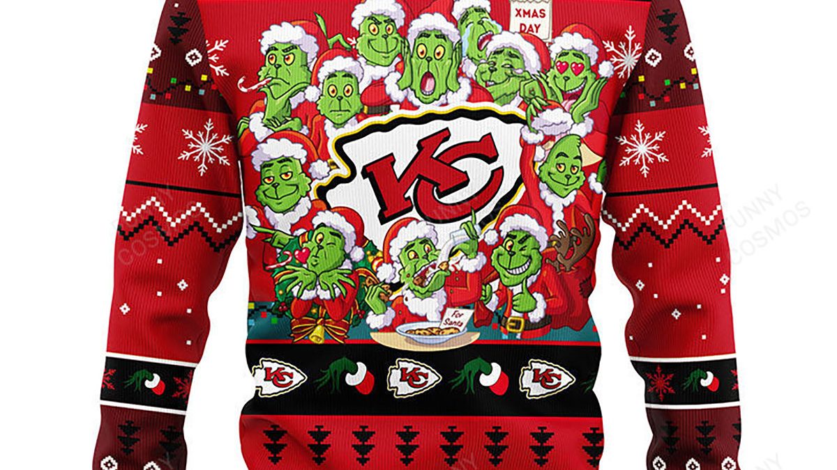 The Grinch And Kansas City Chiefs Ugly Sweater - T-shirts Low Price