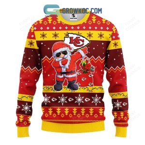 Kansas City Chiefs Dabbing Santa Claus Christmas Ugly Sweater