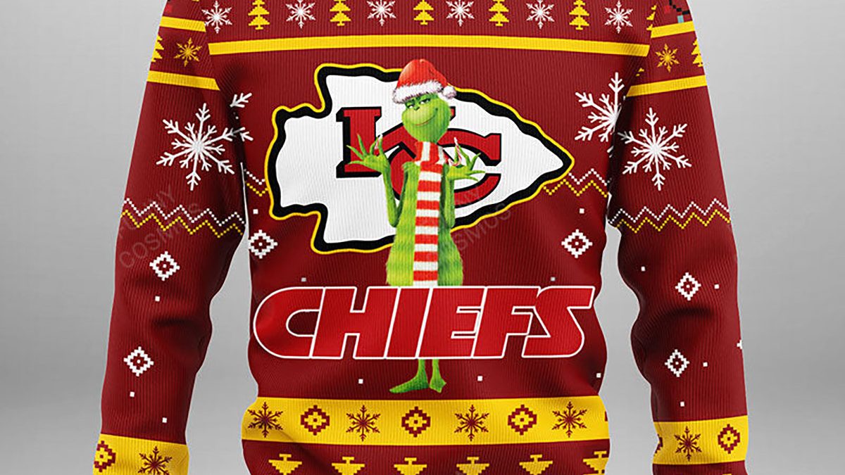 Grinch Kansas City Chiefs All Over Print Christmas Ugly Sweater Gift