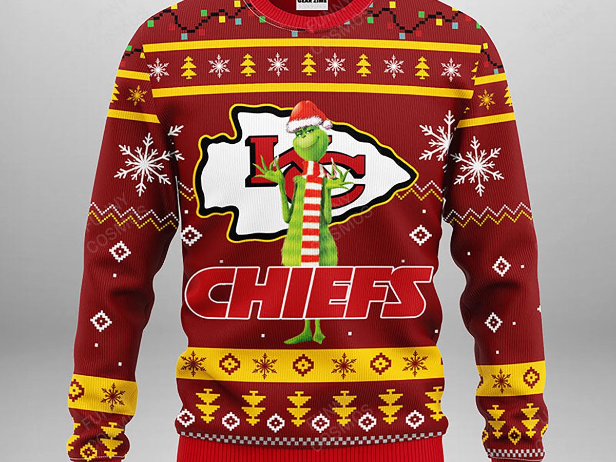 Funny Kansas City Chiefs Toilet Grinch Santa Claus Football T