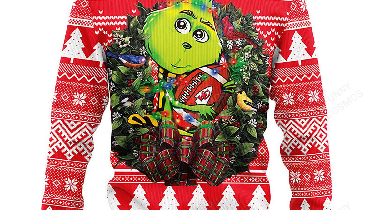 Kansas City Chiefs Funny Grinch Christmas Ugly Sweater - Growkoc