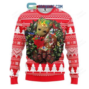 Kansas City Chiefs Groot Hug Christmas Ugly Sweater