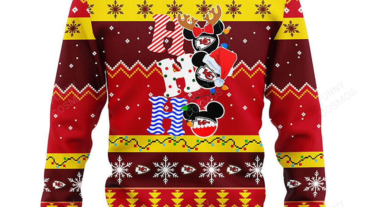 Kansas City Chief Skull Xmas Christmas Ugly Sweater Party