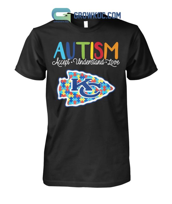 Kansas City Chiefs NFL Autism Awareness Accept Understand Love Shirt