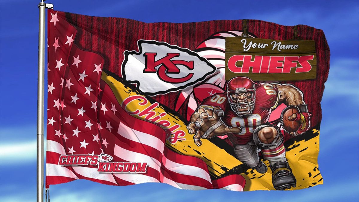 Kansas City Chiefs NFL Mascot Slogan American House Garden Flag - Growkoc