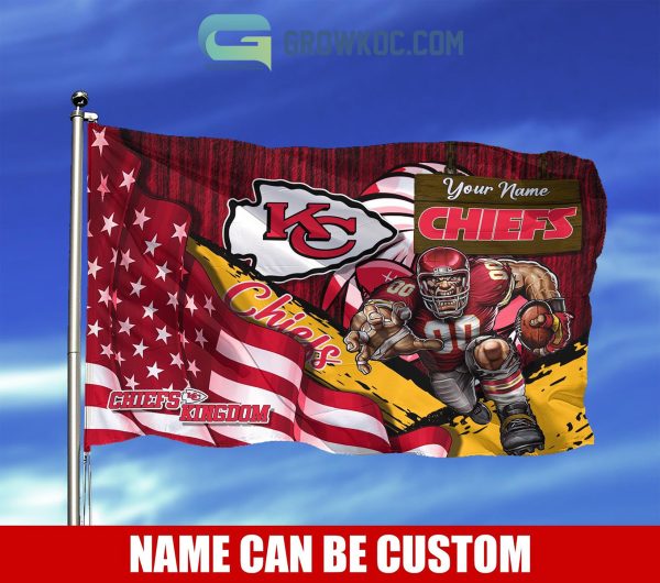 Kansas City Chiefs NFL Mascot Slogan American House Garden Flag