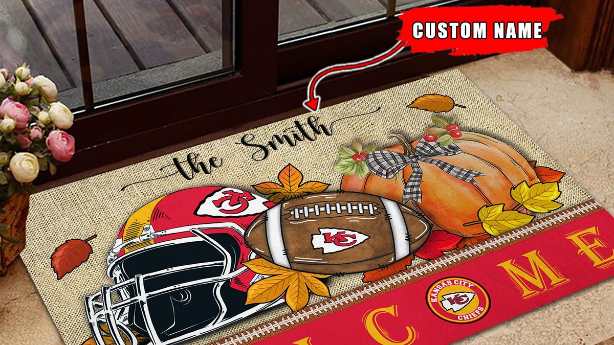 New York Jets NFL Welcome Fall Pumpkin Personalized Doormat - Growkoc