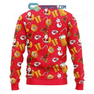 Kansas City Chiefs Santa Claus Snowman Christmas Ugly Sweater