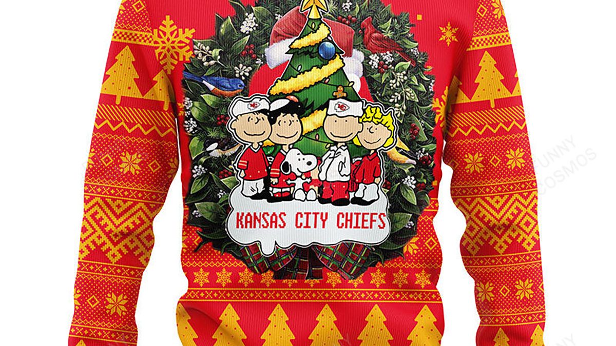 Kansas City Chiefs NFL Knitted Holiday Dog Sweater