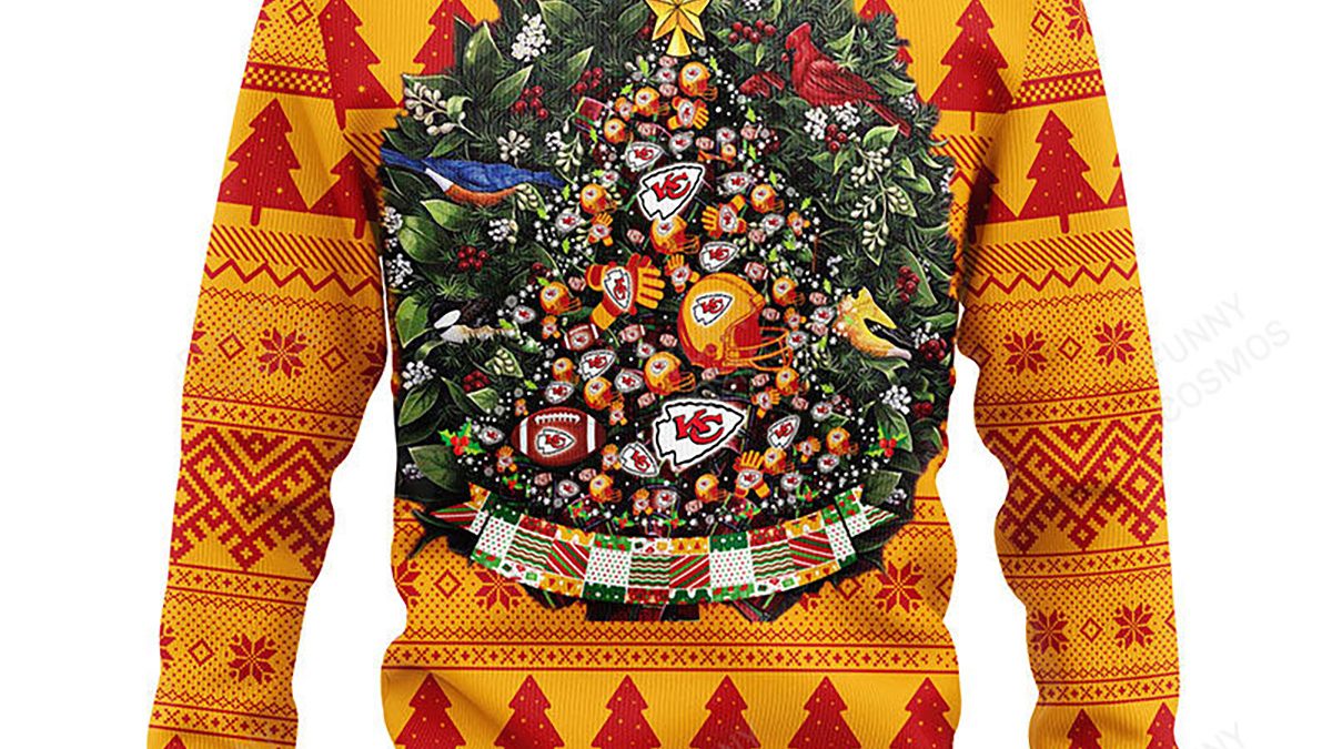 NFL Kansas City Chiefs Color Warm 3D Ugly Christmas Sweater Yellow