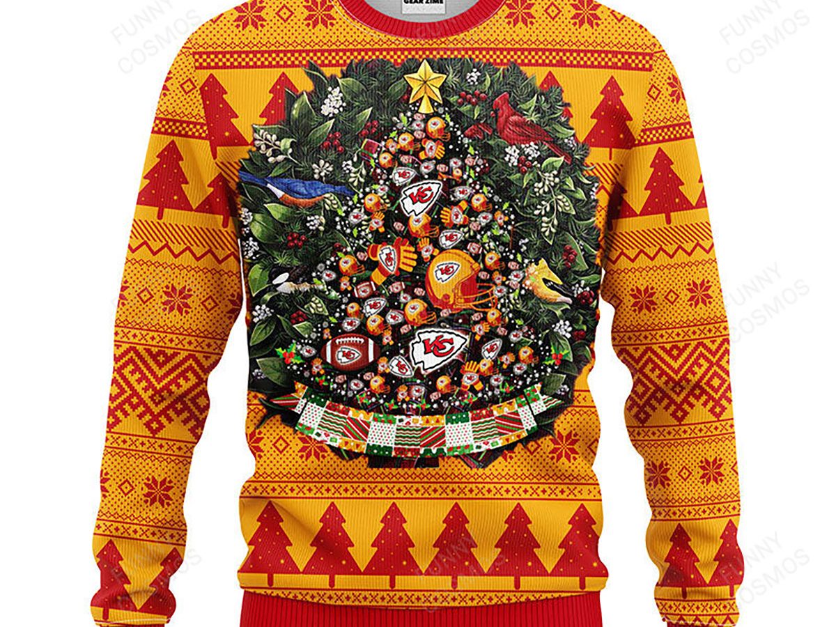 Kansas City Chiefs Grateful Dead Ugly Christmas Fleece Sweater