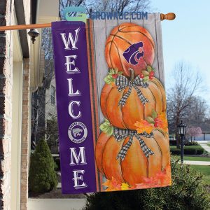 Kansas State Wildcats NCAA Basketball Welcome Fall Pumpkin House Garden Flag